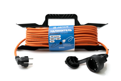 Удлинитель на рамке GardenLine ЛЕПСЕ ПВС 3x1,5 16А IP44 оранж. 1 роз.,